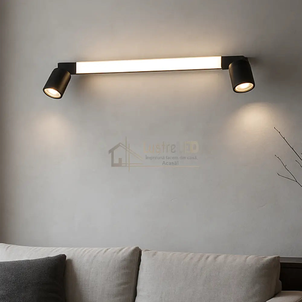 Lustra LED cu Spoturi ENRICO Black lustreled.ro