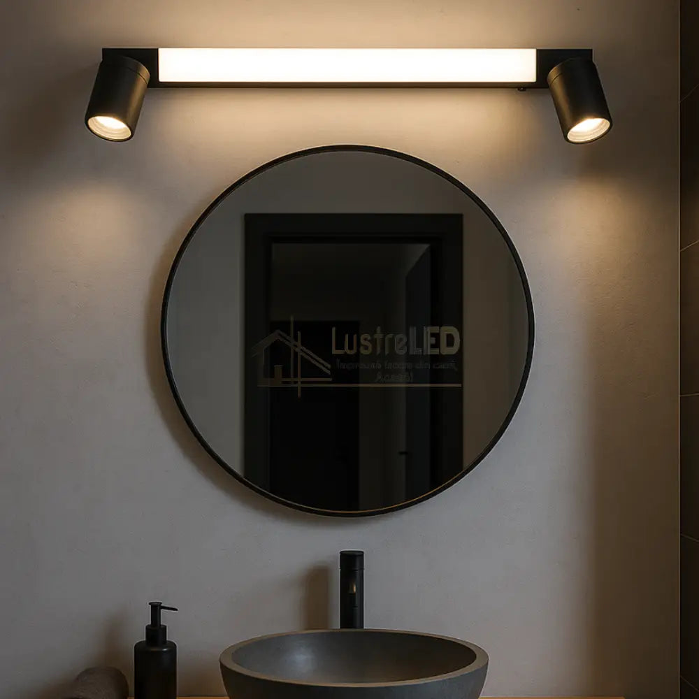 Lustra LED cu Spoturi ENRICO Black lustreled.ro