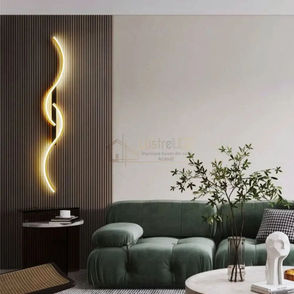 Aplica Led Eternity Gold + Black 52W 100Cm Wall Light Fixtures