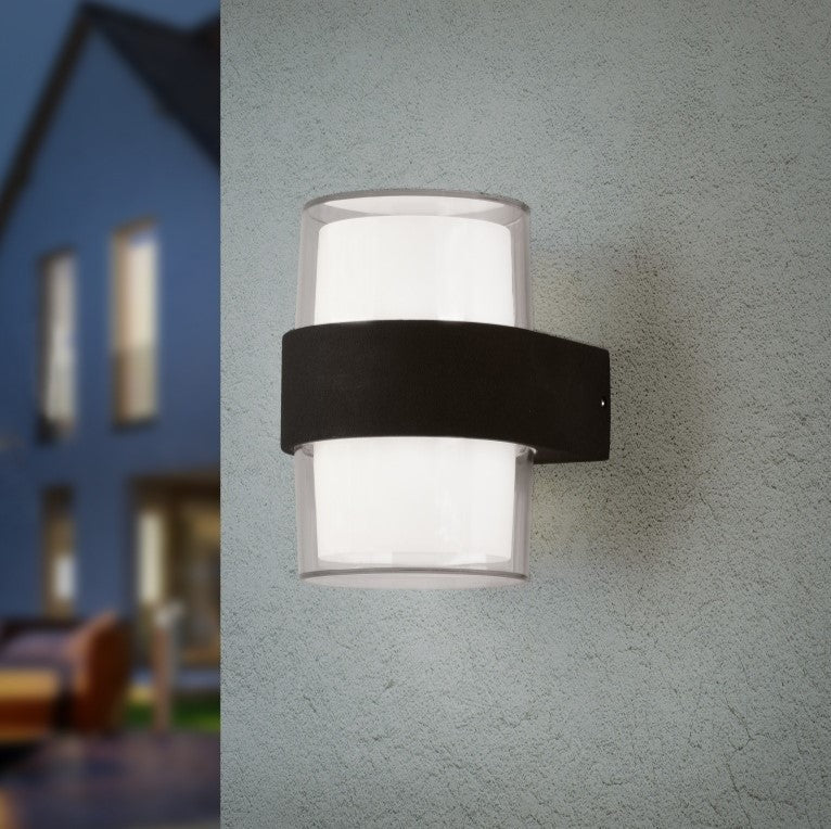 Aplica LED Exterior 12W Neagra Kuga ROUND Echivalent 100W