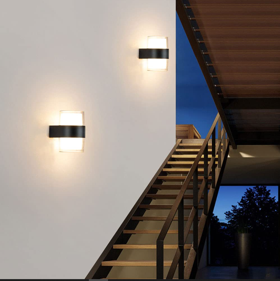 Aplica LED Exterior 12W Neagra Kuga ROUND Echivalent 100W