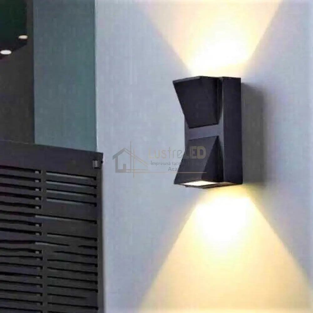 Aplica Led Exterior 2X5W V1 Neagra Wall Light Fixtures