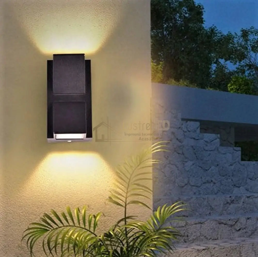 Aplica Led Exterior 2X5W V1 Neagra Wall Light Fixtures