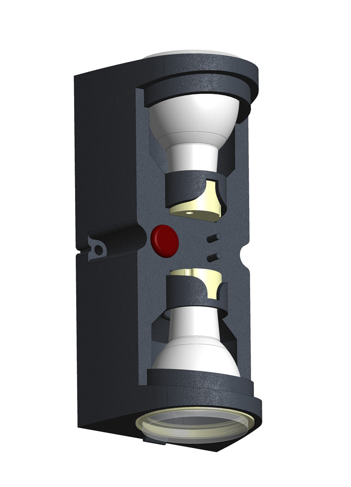 Aplica LED 2x6W GU10 CCT Marta Exterior Neagra Fumagalli