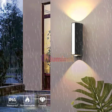 Aplica LED Exterior 8W Neagra Iluminare 3 unghiuri