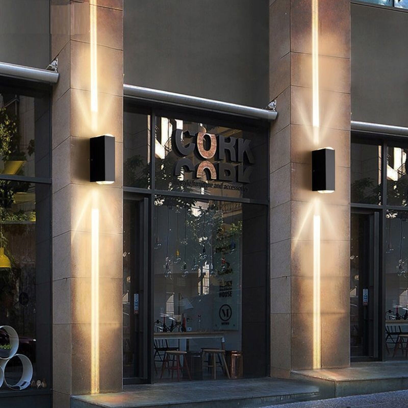 Aplica LED Exterior 2x3W LINES Neagra