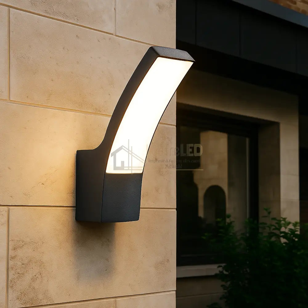 Aplica LED Exterior VAYA IP65 12W Neagra Wall Light Fixtures