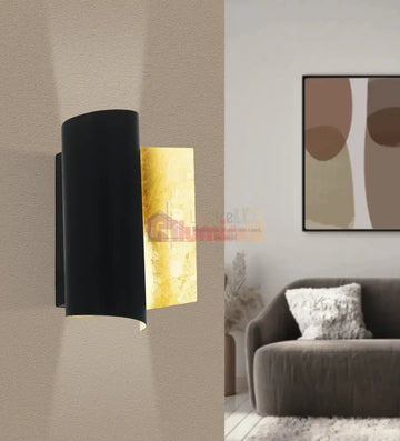 Aplica LED FALICETTO Negru+Auriu