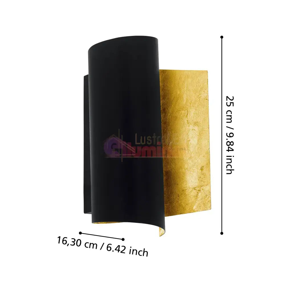 Aplica LED 40W FALICETTO GOLD & BLACK EGLO 98759 lustreled.ro