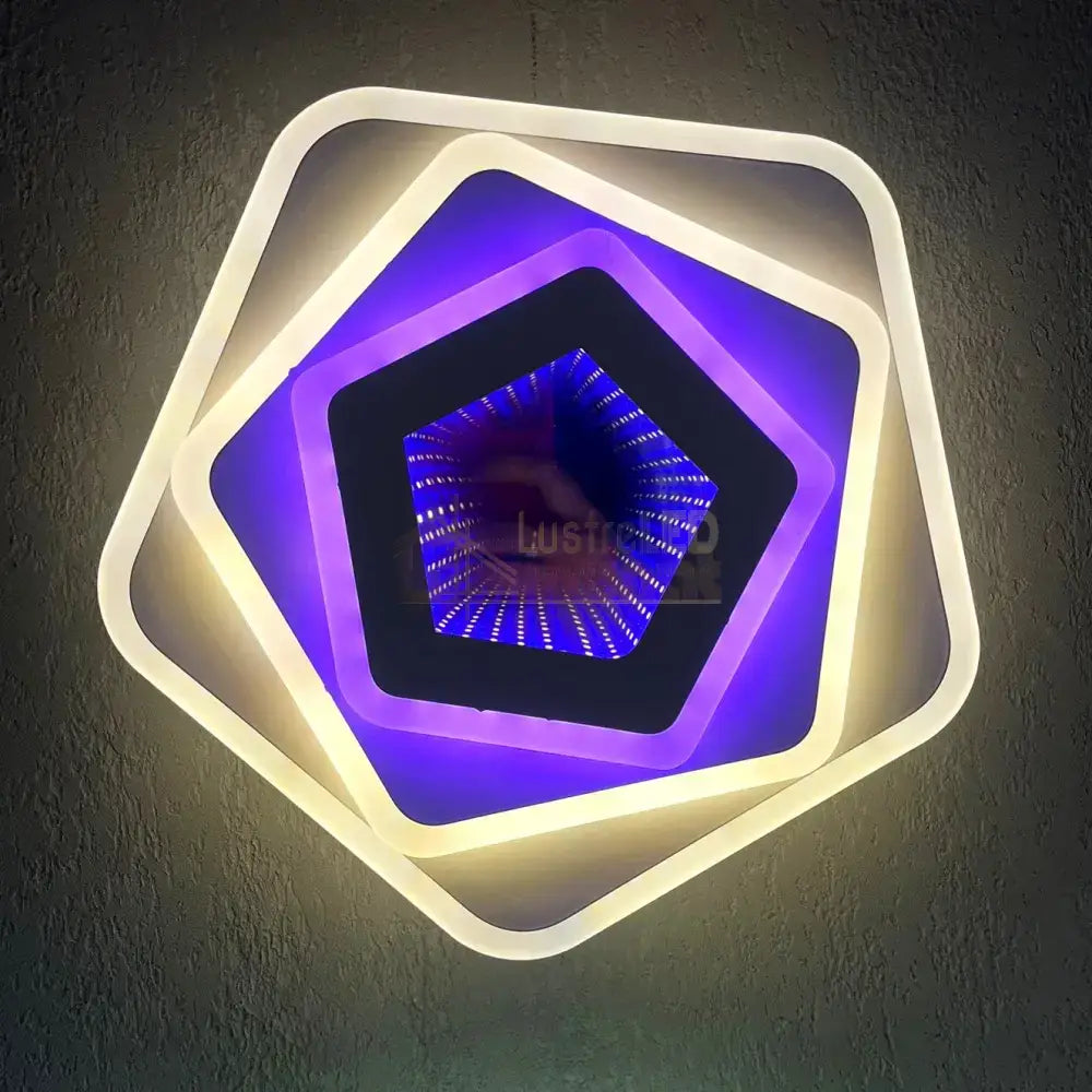 Aplica Led Galaxy 3D Pentagon Rgb Echivalent 300W Lighting Fixtures