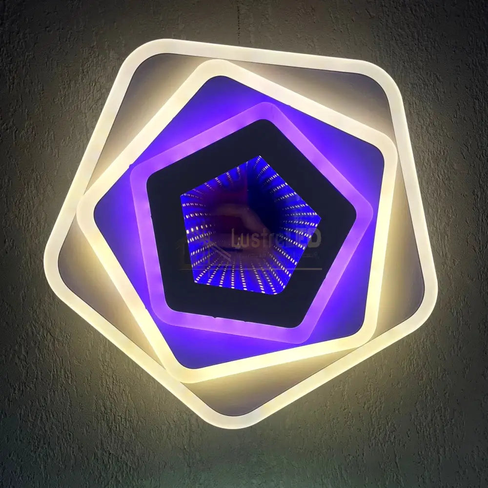 Aplica Led Galaxy 3D Pentagon Rgb Echivalent 300W Lighting Fixtures