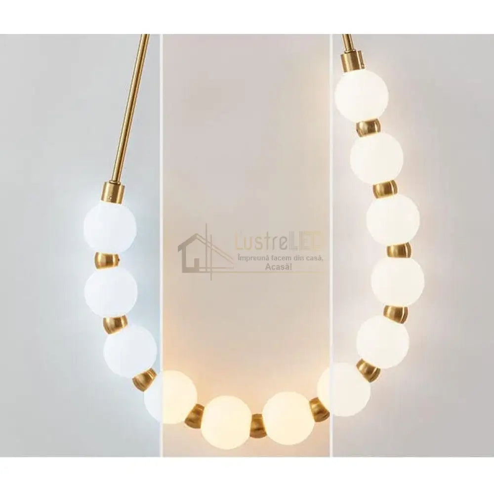 Aplica LED RFAN 60W, Auriu/Alb W1001 lustreled.ro