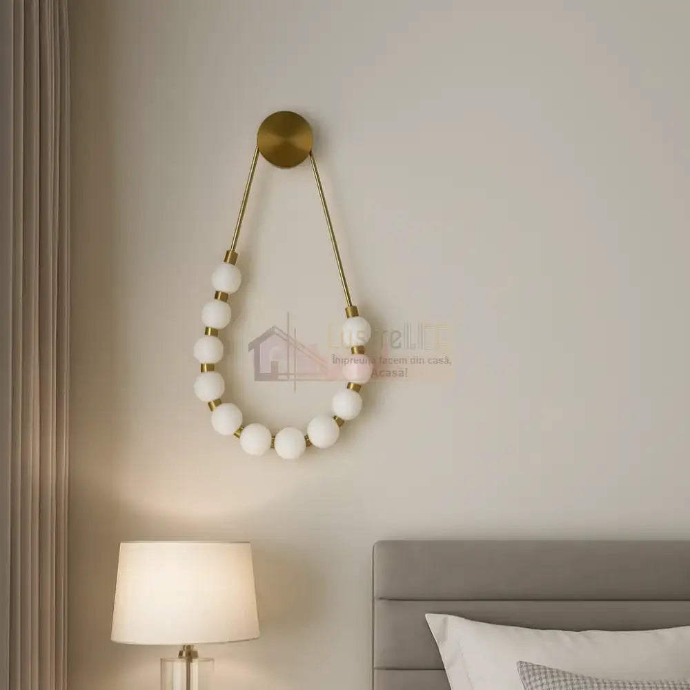 Aplica LED RFAN 60W Auriu/Alb W1001 AURIE / APLICA / APLICA PERETE Wall Light Fixtures