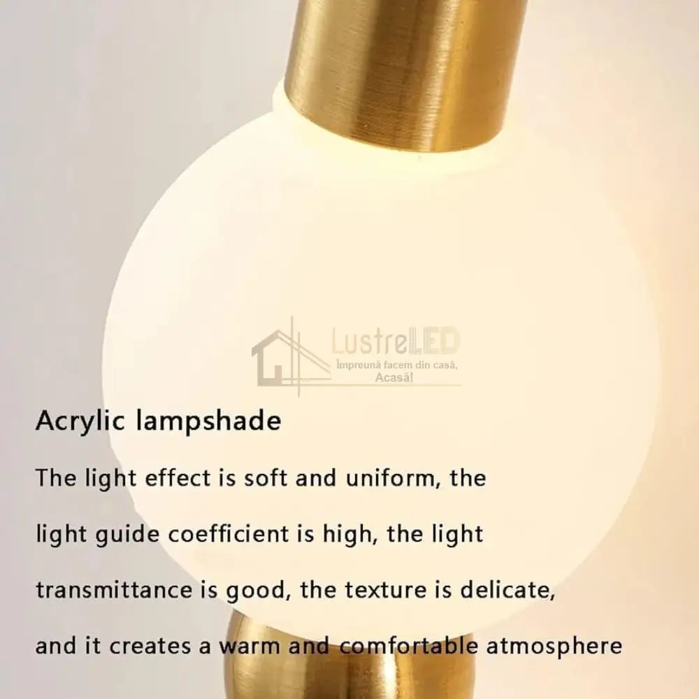 Aplica LED RFAN 60W, Auriu/Alb W1001 lustreled.ro