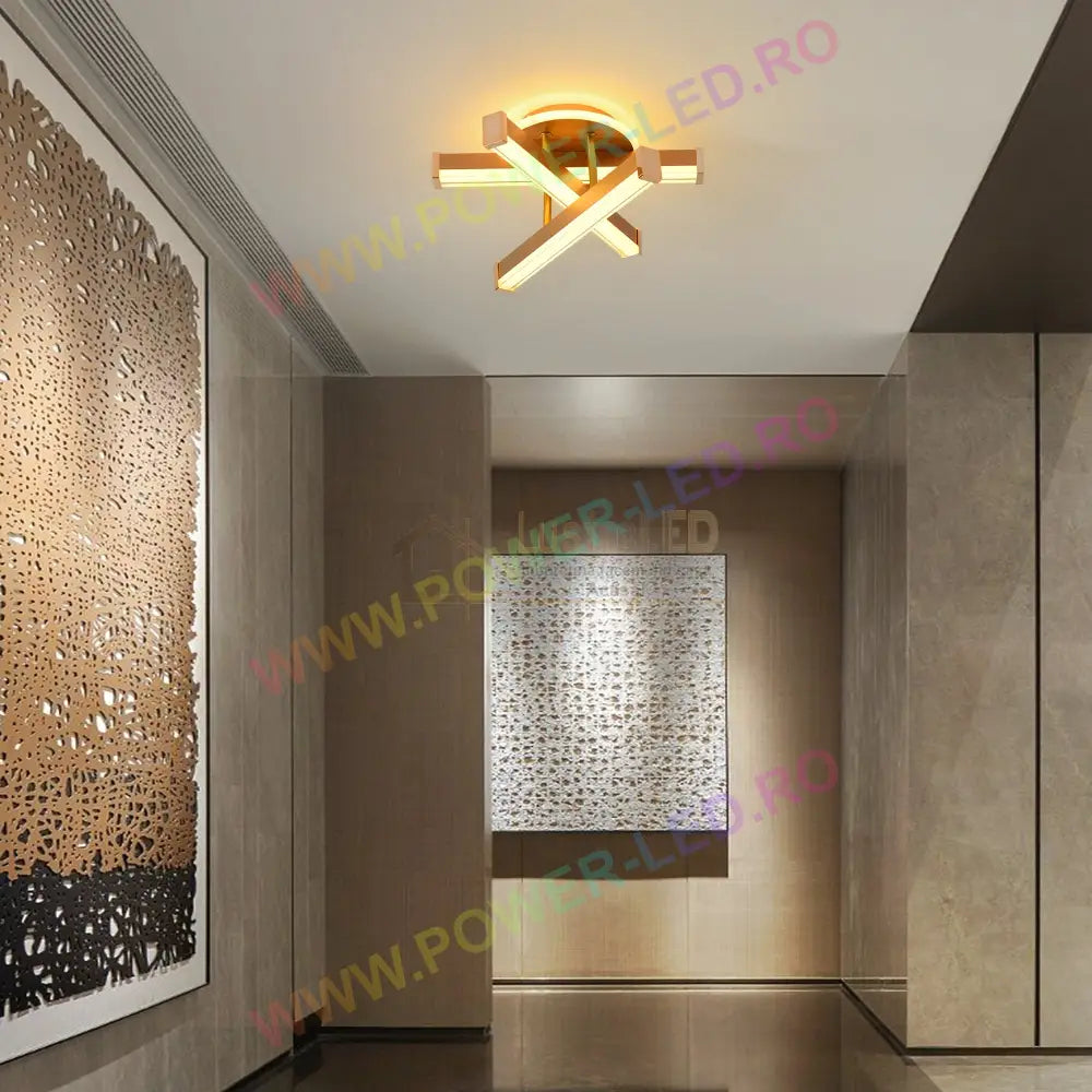 Aplica Led Linnes Circle 52W Gold Echivalent 300W Wall Light Fixtures