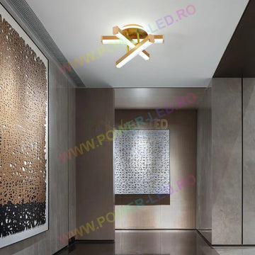 Aplica LED LINNES CIRCLE 52W GOLD Echivalent 300W