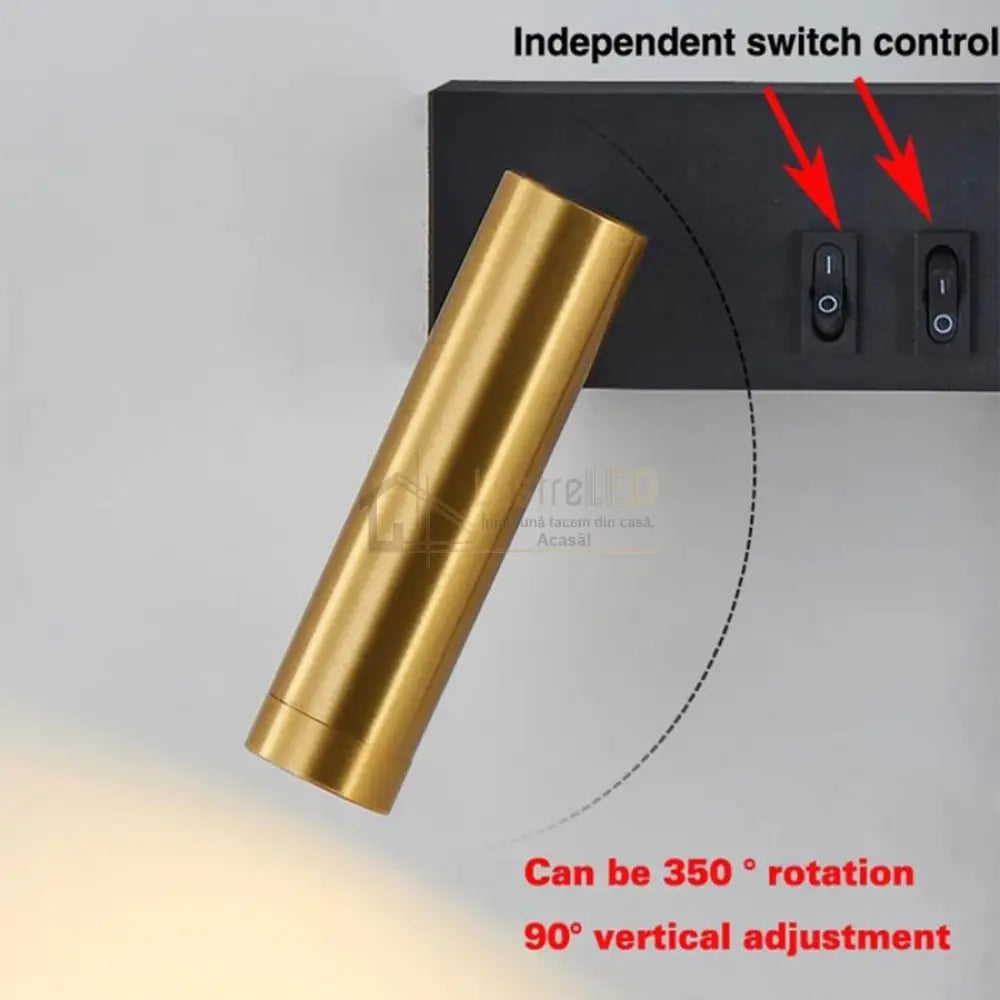 Aplica Led Luanda 9W Neagra Wall Light Fixtures