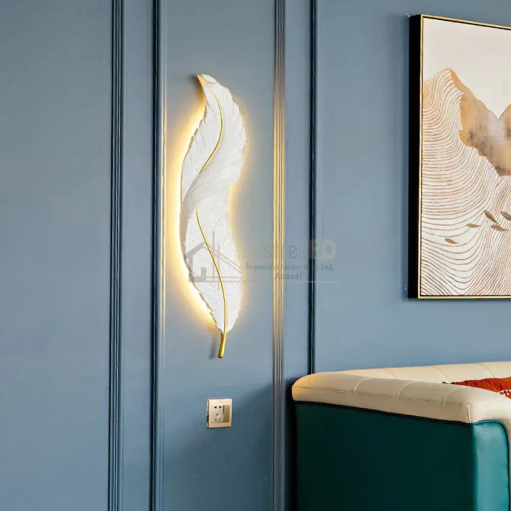 Aplica Led Luxury Feather 25W 63Cm Wall Light Fixtures