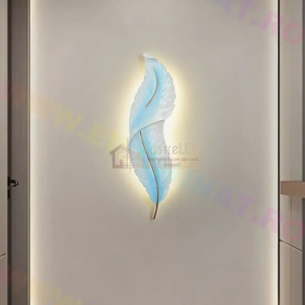 Aplica Led Luxury Feather 36W 87Cm Blue Sky Wall Light Fixtures