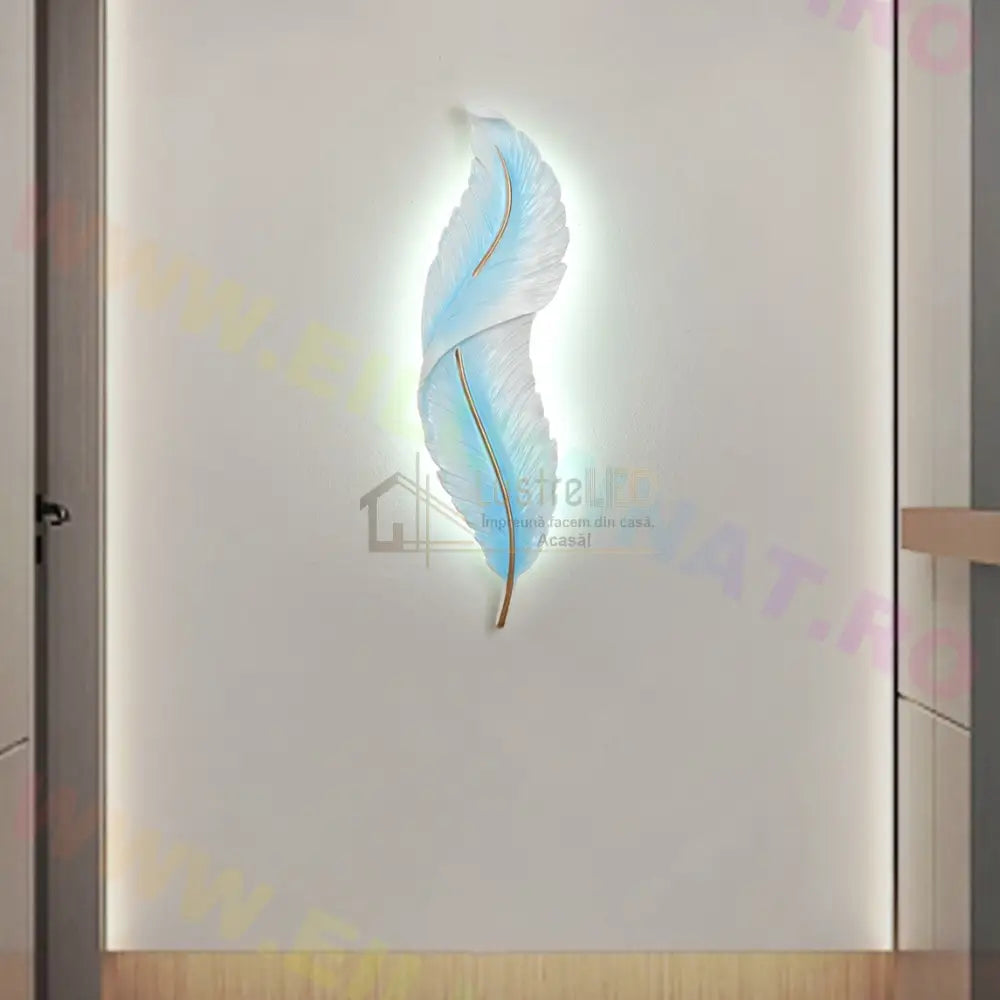 Aplica Led Luxury Feather 36W 87Cm Blue Sky Wall Light Fixtures