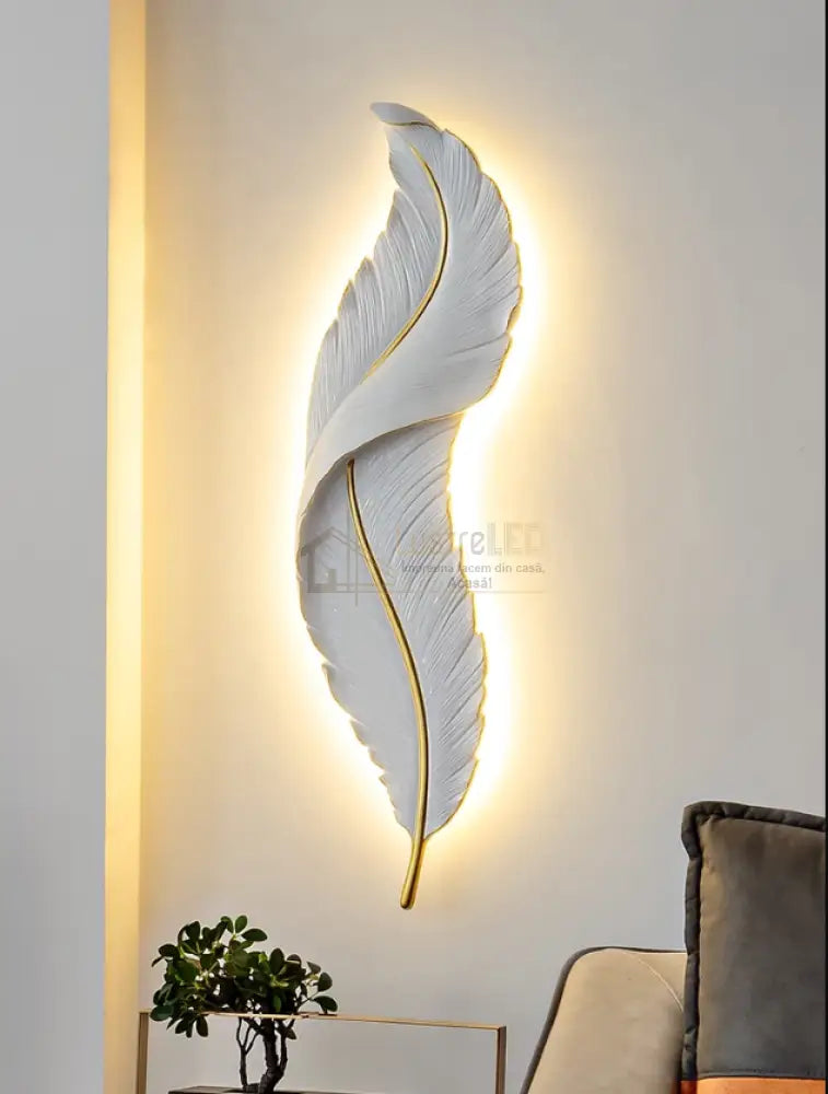 Aplica Led Luxury Feather 36W 87Cm Wall Light Fixtures