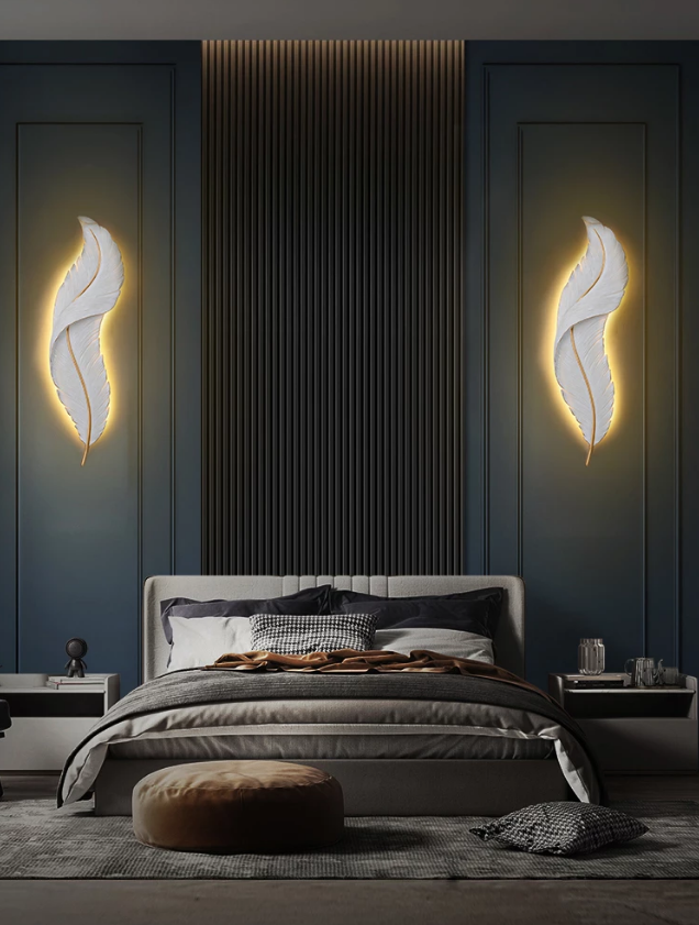 Aplica Led Luxury Feather 36W 87Cm Wall Light Fixtures