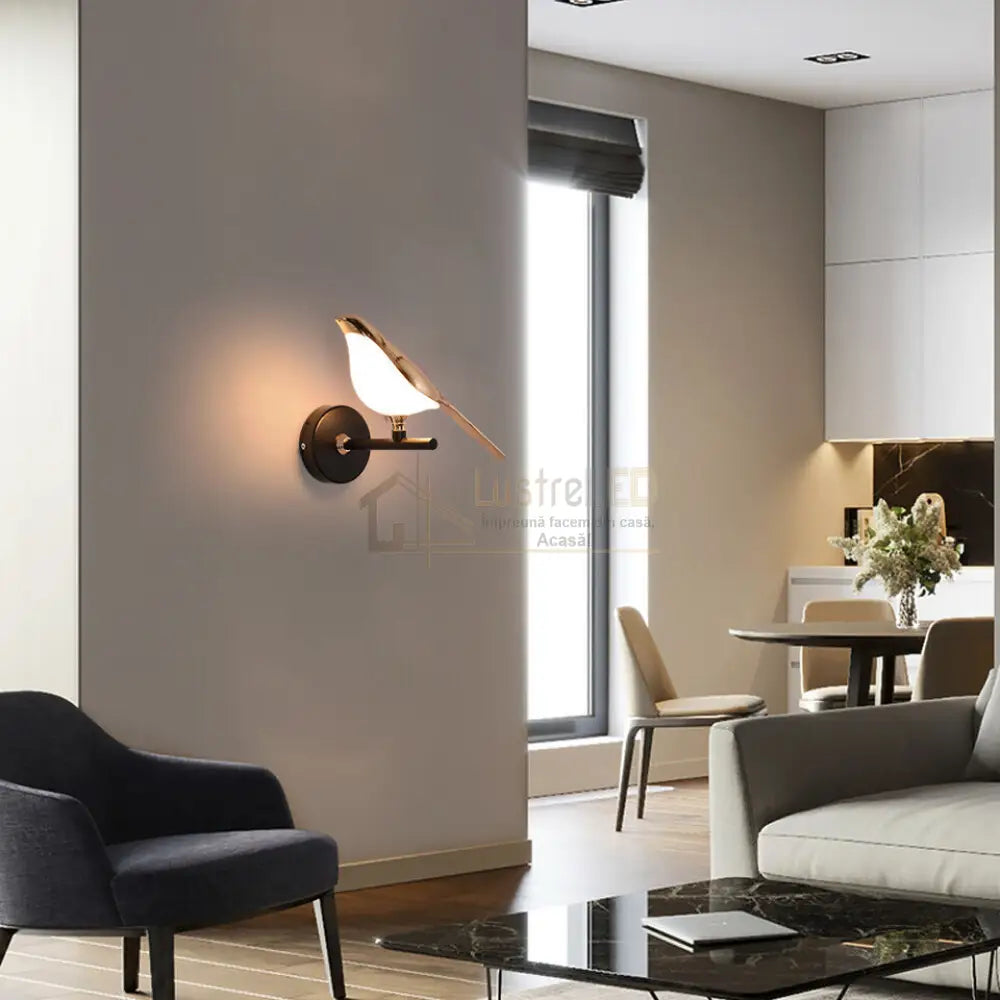 Aplica Led Luxury Golden Swallow Wall Light Fixtures