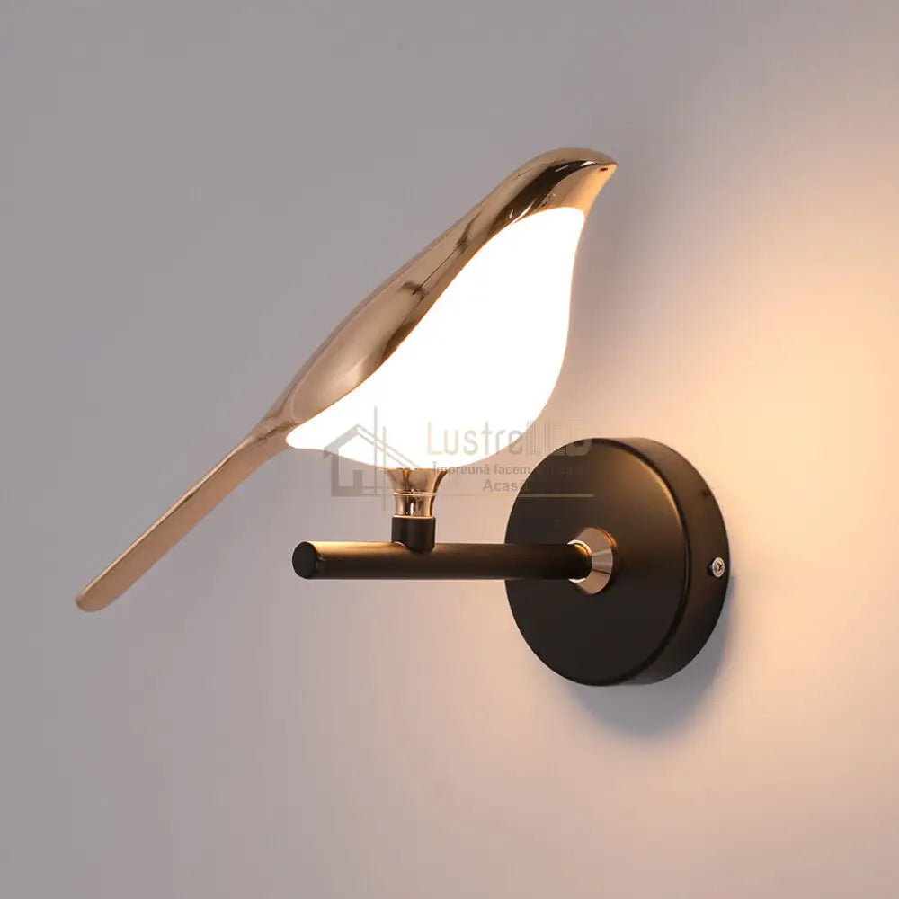 Aplica Led Luxury Golden Swallow Wall Light Fixtures