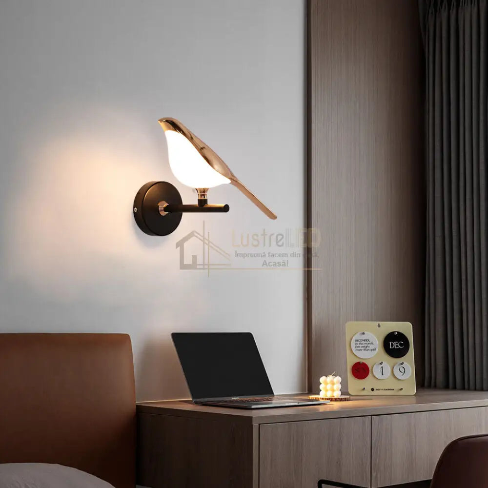 Aplica Led Luxury Golden Swallow Wall Light Fixtures