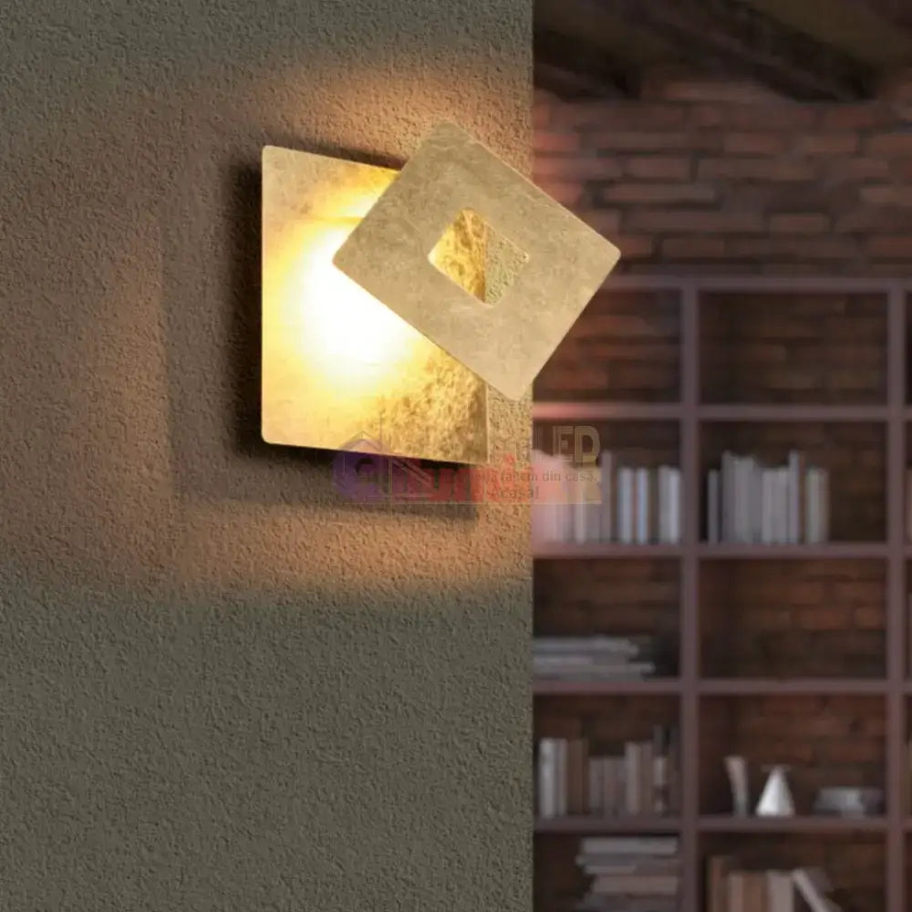 Aplica de Perete Gold LEANO Square lustreled.ro