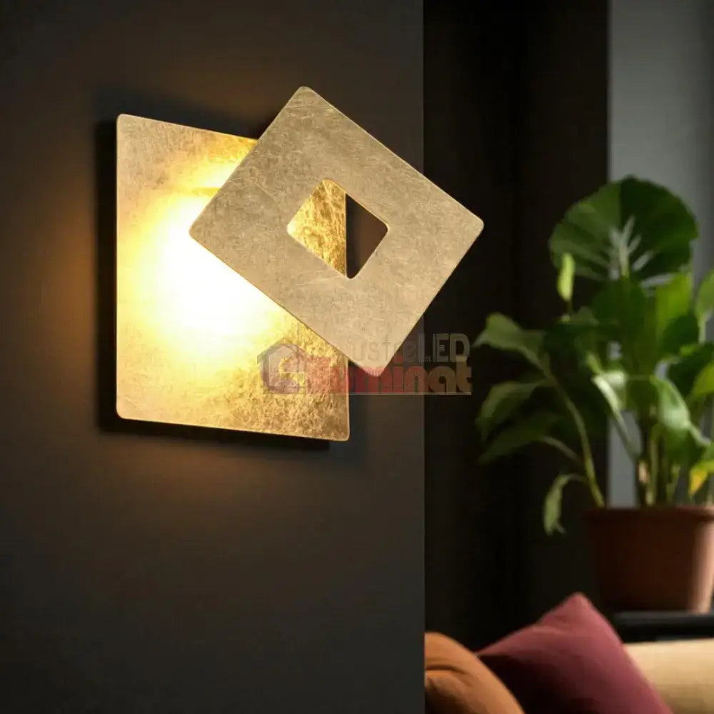 Aplica de Perete Gold LEANO Square lustreled.ro