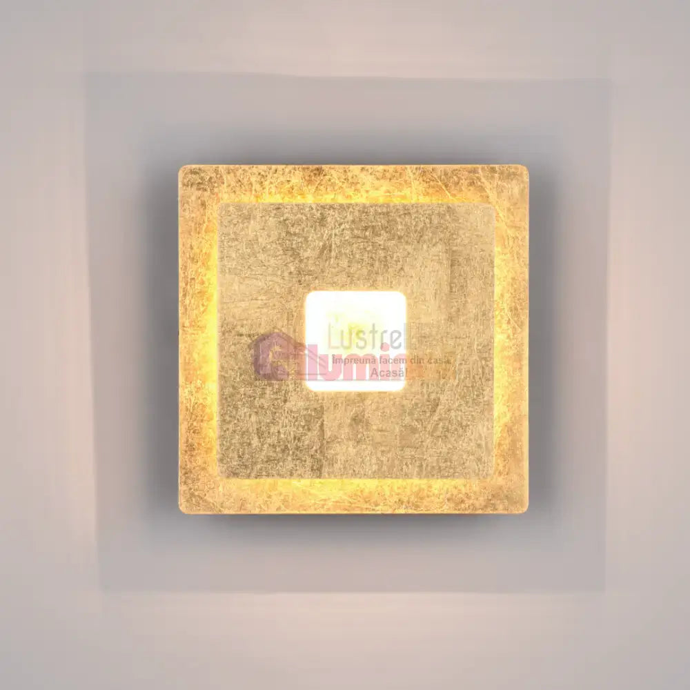 Aplica de Perete Gold LEANO Square lustreled.ro