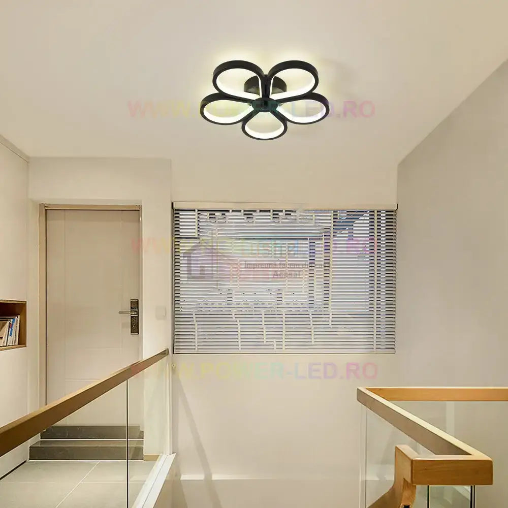 Aplica Led 72W Mini Flower Black Echivalent 250W Lighting Fixtures