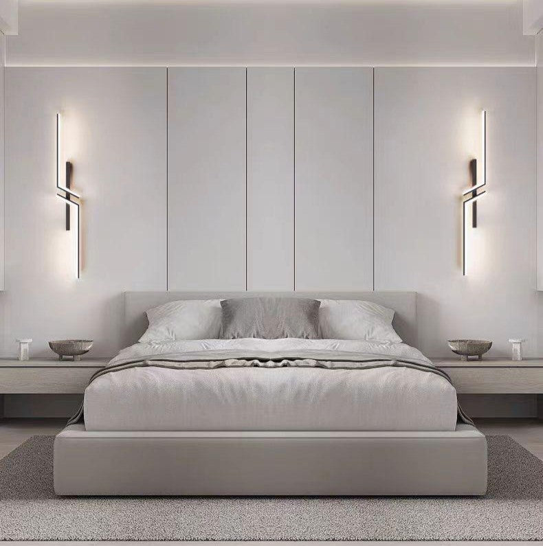 Aplica LED Modern Lines Black 100cm Echivalent 200W