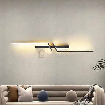 Aplica LED Modern Lines Black 100cm Echivalent 200W