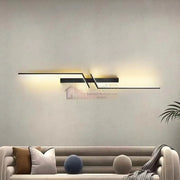 Aplica Led Modern Lines 27W 100Cm Echivalent 250W Aplica Perete / Tavan Neagra Minimalist Design