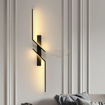 Aplica LED Modern Lines Black 60cm Echivalent 100W