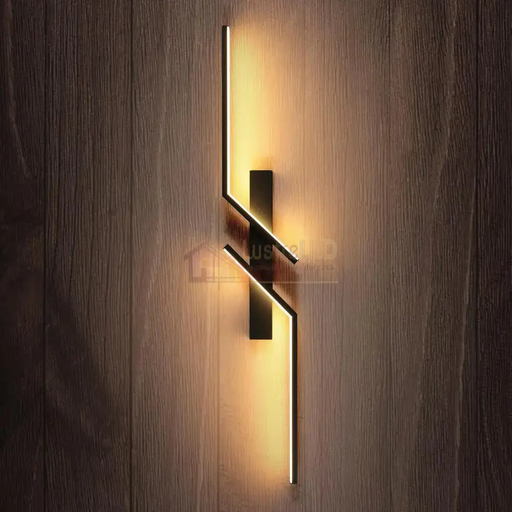 Aplica LED Modern Lines Black 60cm Echivalent 100W NEAGRA / MINIMALIST DESIGN / 60CM Wall Light Fixtures