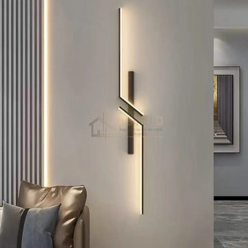 Aplica LED Modern Lines Black 80cm Echivalent 150W