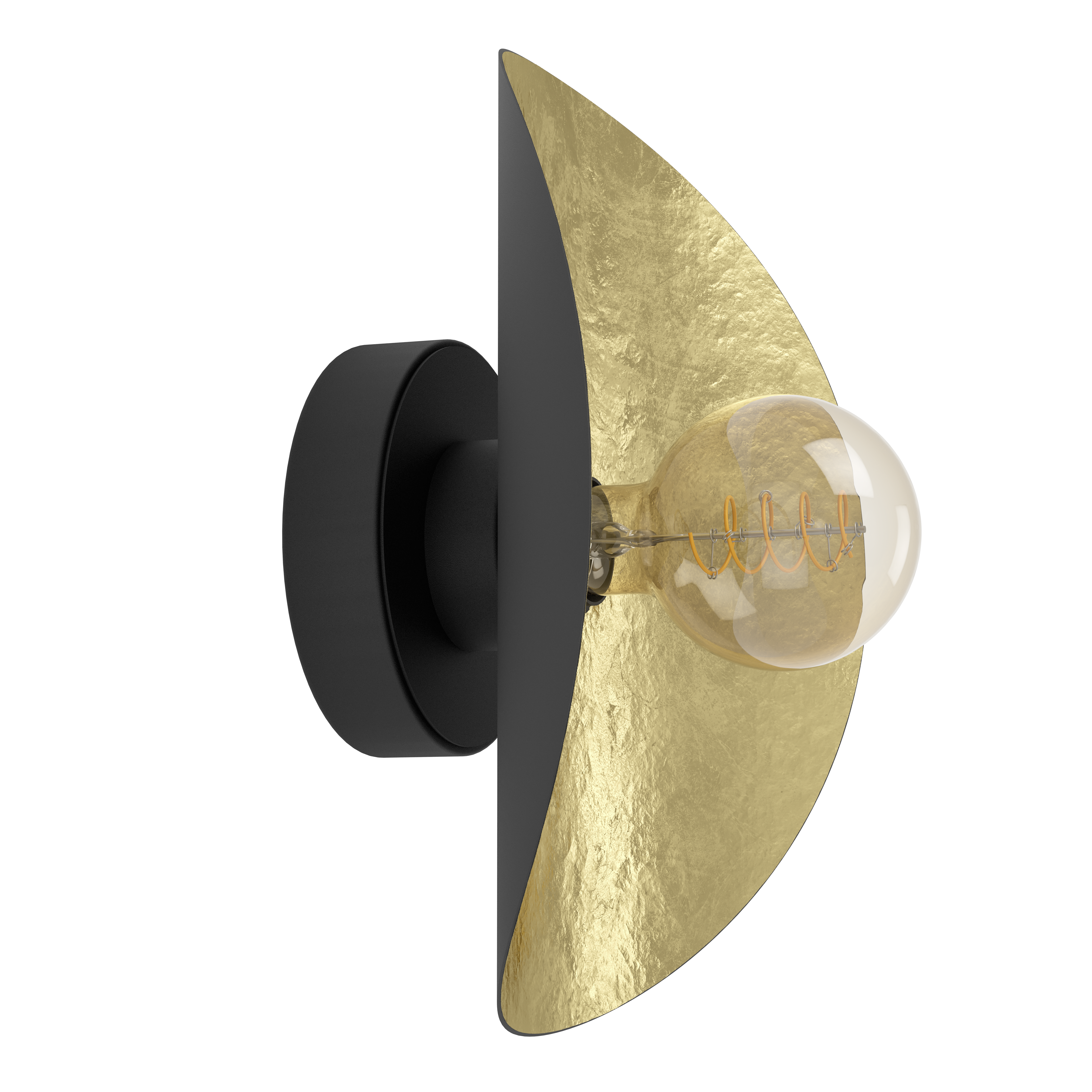 Aplica LED Modern SACEDA EGLO 390394 NEGRU + AURIU / APLICA PERETE / MINIMALIST DESIGN Wall Light Fixtures