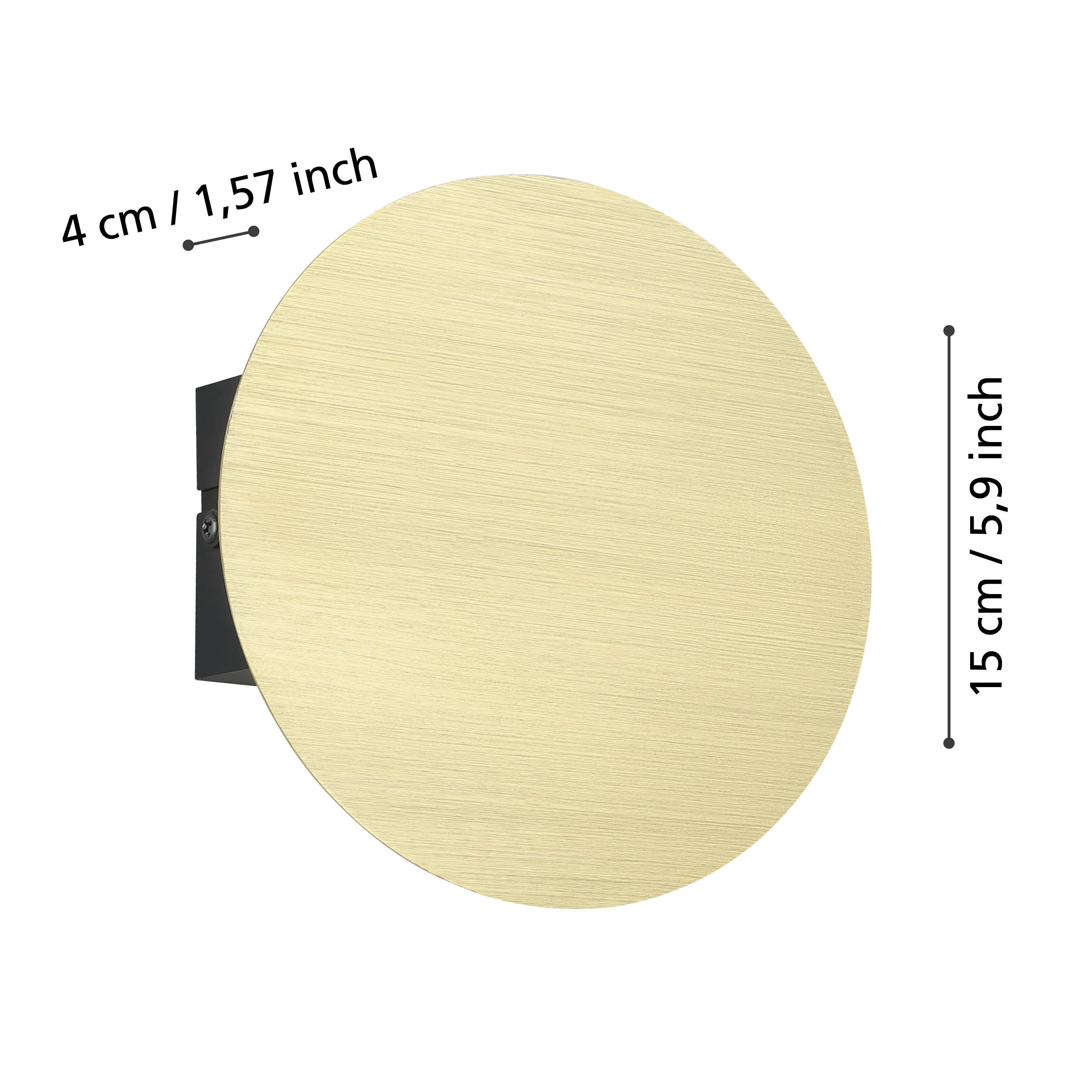 Aplica LED Modern TALAMELLO EGLO 901201 NEGRU + AURIU / APLICA PERETE / MINIMALIST DESIGN Wall Light Fixtures