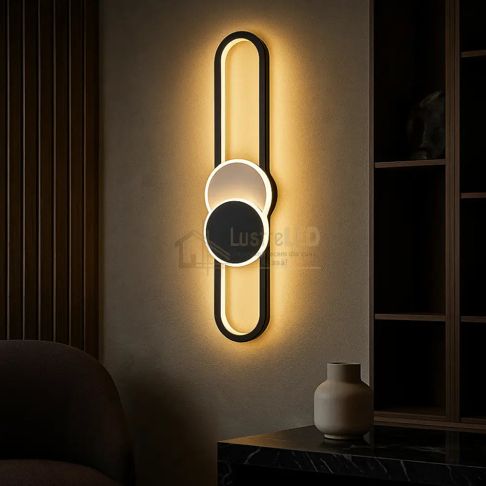 Aplica LED MOZZY 80cm Black Echivalent 90W Wall Light Fixtures