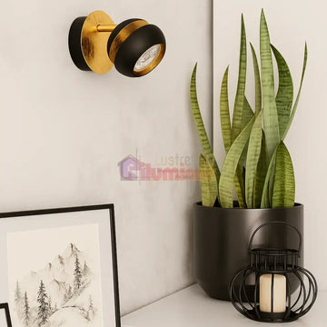 Aplica LED NOCITO 3W NEGRU+AURIU Orientabila