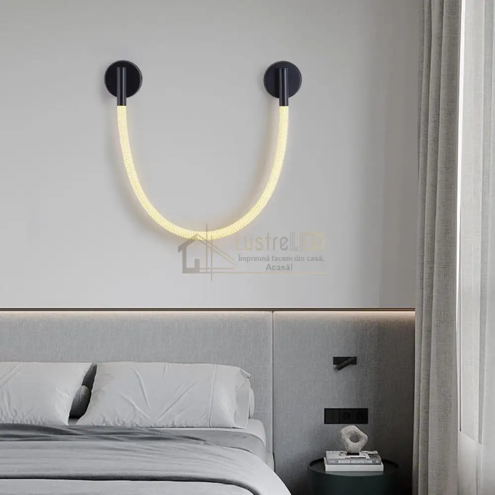 Aplica LED Nordic Style Light Rope Tube G4011 Black lustreled.ro