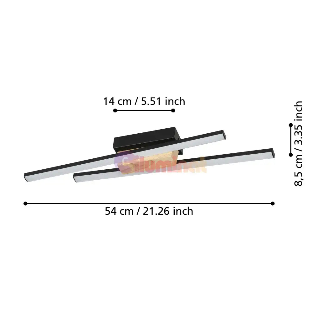 Aplica LED PANAGRIA Neagra 2X6,3W EGLO 900491 lustreled.ro