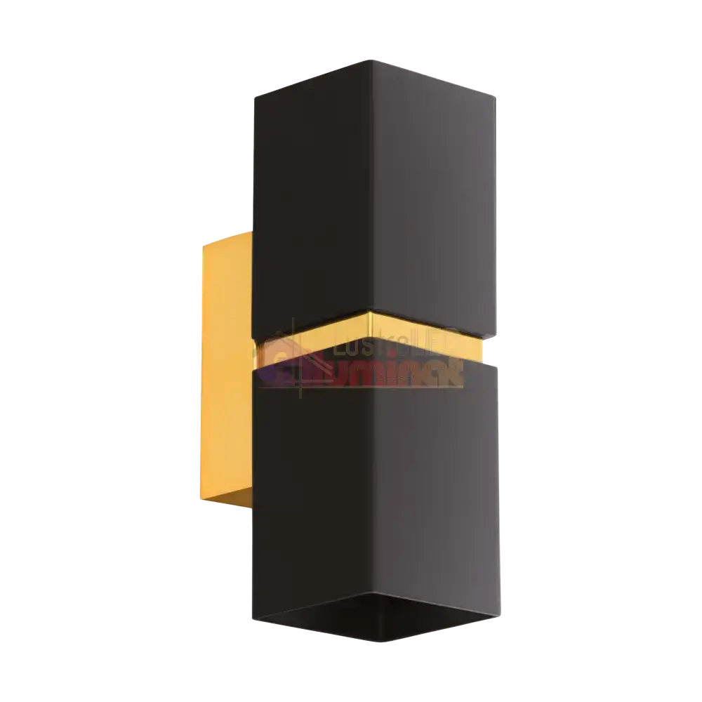 Aplica LED 2X2,8W PASSA EGLO NEGRU+AURIU 95373 lustreled.ro