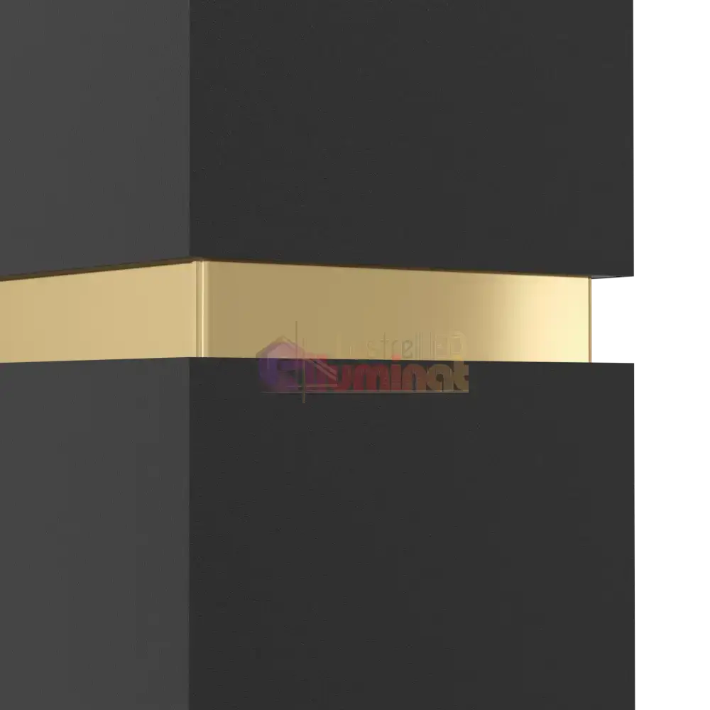 Aplica LED 2X2,8W PASSA EGLO NEGRU+AURIU 95373 lustreled.ro