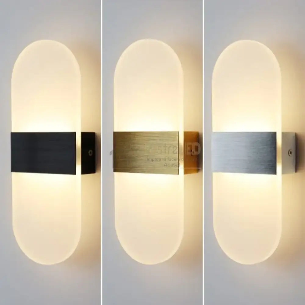 Aplica Led Perete 12W Sublime Oval Gold Wall Light Fixtures