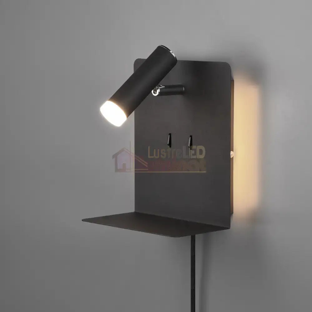Aplica Perete ELEMENT cu Incarcare USB NEAGRA / APLICA PERETE Wall Light Fixtures