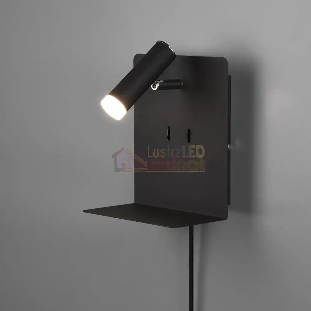 Aplica Perete ELEMENT cu Incarcare USB NEAGRA / APLICA PERETE Wall Light Fixtures